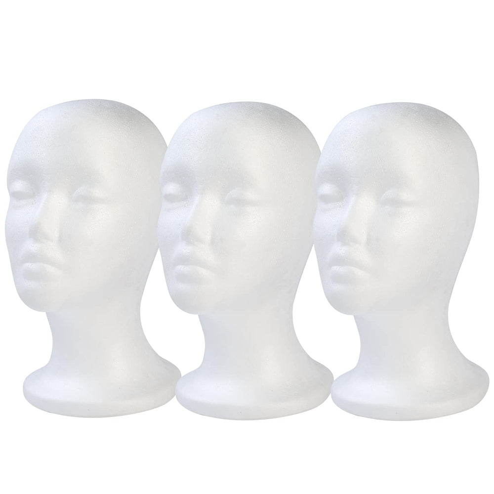 BALABALA foam wig head with lifelike face for elegant wig display.