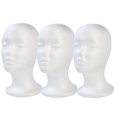 BALABALA foam wig head with lifelike face for elegant wig display.