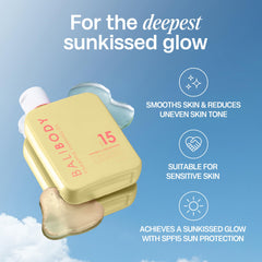 Bali Body Pineapple Tanning Oil SPF15 hands applying for even coverage.