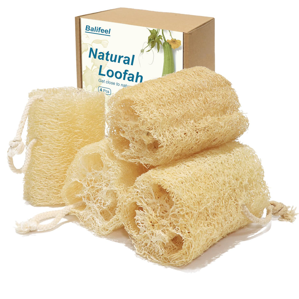 Balifeel organic loofah sponge with gentle exfoliation for smooth skin.