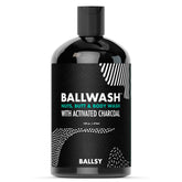 Ballsy Ballwash Charcoal, botella 16 oz, limpieza diaria.