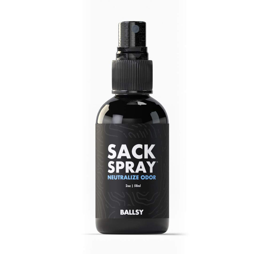 Ballsy spray corporal e inguinal, envase visible para refresco inmediato.