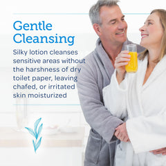 Balneol Hygienic Cleansing Lotion pour showing easy application and quick comfort
