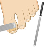 Baluca long nail file with extended 4.72-inch surface for thick nails.