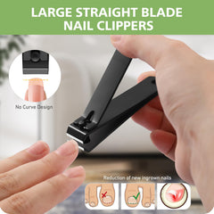 Baluca stainless steel wide-jaw nail clippers for tough nails