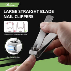 Baluca wide jaw toenail clippers enable easier trimming of thick nails.