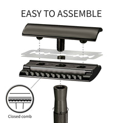 Durable metal construction from Bambaw supports a lifetime of shaving.