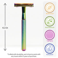 Bambaw safety razor blades 5-pack ensures sharp, durable shaves.