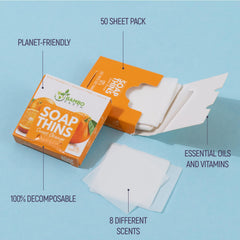 BAMBOEARTH, hoja de jabón disoluble para viaje, rápida disolución.