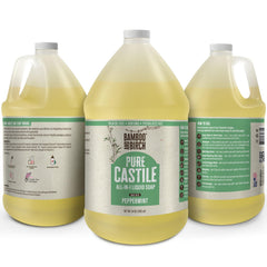 Bamboo and Birch Pure Castile Soap Liquid foaming lather for gentle daily cleansing