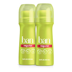 Ban Roll-On Invisible Regular se aplica con deslizamiento suave sin dejar manchas en la piel