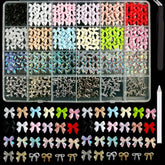 BANA ART Charms lazo dorado 3D para uñas, añade brillo duradero y estilo glamoroso.