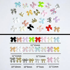 BANA ART Charms lazo rosa claro 3D para uñas, tono suave para diseño delicado.