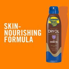 Banana Boat argan-oil enriched dry oil provides a silky, non-greasy feel.