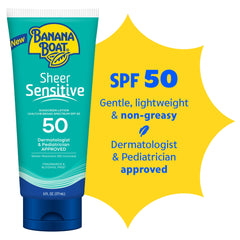 Aplicacion diaria de Banana Boat Sheer Sensitive en piel suave