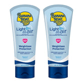 Banana Boat Light As Air SPF 50 bottle front view, lightweight protection.