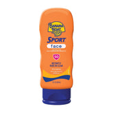 Banana Boat Sport Face SPF 50 bottle applying smoothly with no white residue