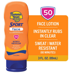 Banana Boat Sport Face SPF 50 texture rubs in clear on all skin tones