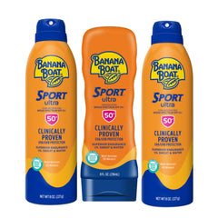Loción Banana Boat Sport Ultra SPF50, protección duradera para actividades al aire libre