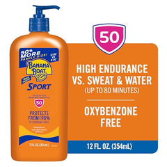 Banana Boat Sport Ultra SPF 50, aplicación rápida para entrenamientos.