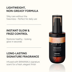 BANANAL Gotero 2 en 1, aceite perfume para cabello coreano, absorción rápida