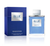Antonio Banderas Blue Seduction for Men bottle, front view, ideal daily wear.