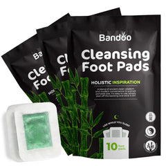 Bandoo Foot Pads with bamboo vinegar and tourmaline for overnight refreshment.