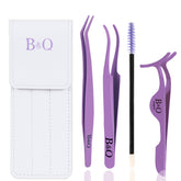 BandQaugen eyelash applicator kit in purple case for secure storage and travel