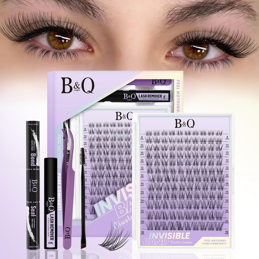 B&Qaugen Flora Lash Clusters kit packaging for an at home DIY lash experience.