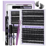 BandQaugen fluffy lash clusters 100d-200d closeup show ultra-dense volume.