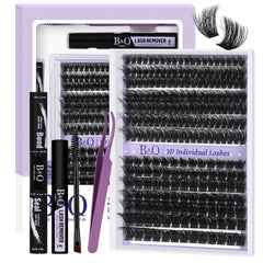 BandQaugen fluffy lash clusters 100d-200d closeup show ultra-dense volume.