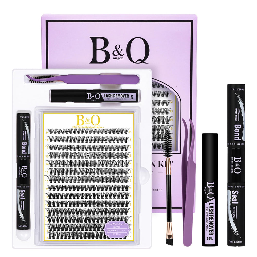 BandQaugen lash clusters 280-tray for at-home application with natural-looking results.