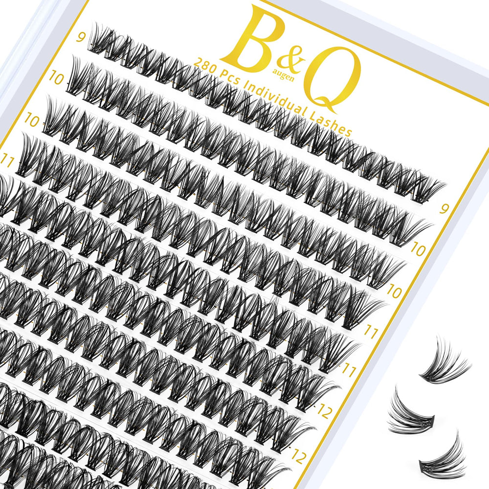 B&Qaugen Lash Clusters tray view for easy at-home DIY lash kit.