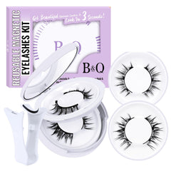 BandQaugen reusable magnetic eyelashes with applicator for effortless daily wear