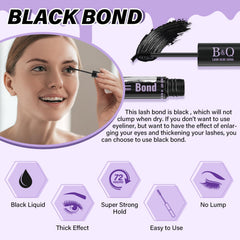 B&Qaugen waterproof lash glue ready for swimming and daily wear.