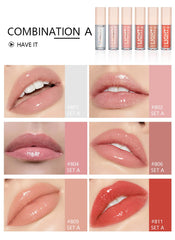 Bangfeng labios-oil conjunto-textura-nopegajosa: sensación suave y cómoda todo el día.