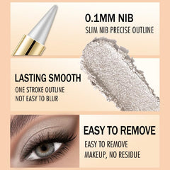 Matte black finish adds deep intensity to smoky eye styles.