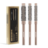 Bangmeng 3-piece round brush set for versatile styling and travel convenience.