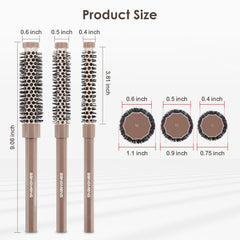 Bangmeng 0.4 inch round brush with vented barrel for quick root lift.
