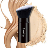 Banidy kabuki brush retractable cover protects bristles during travel.