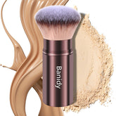 Banidy kabuki brush with round head in retractable design for precise, on-the-go application.