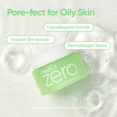 BANILA CO Clean It Zero Pore Clarifying balm on skin showing pore-care action and smooth finish