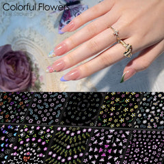 banmagately flores botanicas 3D: estampados vibrantes para realzar manicura.