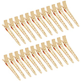 Bantoye 2.75-inch gold duck bill clip secures hair sections for styling.