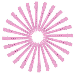 Bantoye 24-pack duck bill clips in pink for salon or home use.