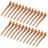 Bantoye duck bill clip in brown, close-up, rustproof metal for lasting hold.