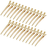 Bantoye gold duck bill clip pack 24 holds hair securely during styling.