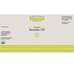 Banyan Botanicals sesame oil amber hue indicates natural purity