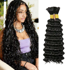 BaodanHair deep wave 20in knotless braiding for natural-looking bohemian style texture