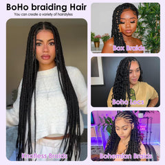 BaodanHair natural black deep wave 20in blends with most hair colors